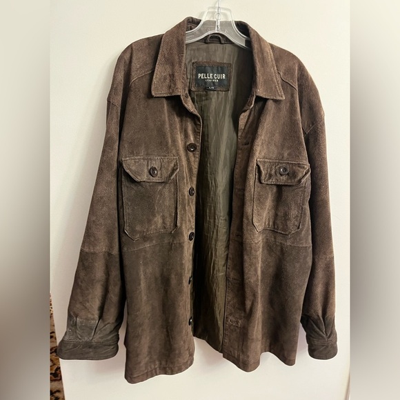 Pellecuir Suede Jacket Brown Large - Picture 1 of 9
